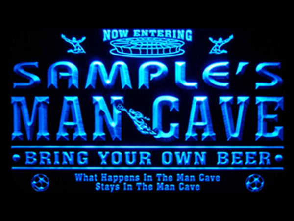 ADVPRO Name Personalized Custom Man Cave Soccer Bar Beer Neon Sign st4-qd-tm - Blue