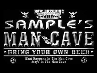 ADVPRO Name Personalized Custom Man Cave Soccer Bar Beer Neon Sign st4-qd-tm - White
