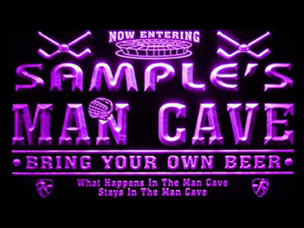 ADVPRO Name Personalized Custom Man Cave Hockey Bar Beer Neon Sign st4-qe-tm - Purple