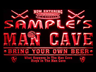ADVPRO Name Personalized Custom Man Cave Hockey Bar Beer Neon Sign st4-qe-tm - Red