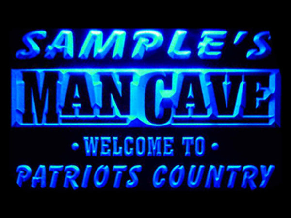 ADVPRO Name Personalized Custom Man Cave Patriots Country Pub Bar Beer Neon Sign st4-qf-tm - Blue