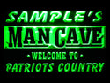 ADVPRO Name Personalized Custom Man Cave Patriots Country Pub Bar Beer Neon Sign st4-qf-tm - Green