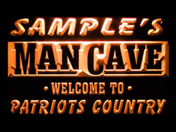 ADVPRO Name Personalized Custom Man Cave Patriots Country Pub Bar Beer Neon Sign st4-qf-tm - Orange