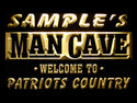 ADVPRO Name Personalized Custom Man Cave Patriots Country Pub Bar Beer Neon Sign st4-qf-tm - Yellow