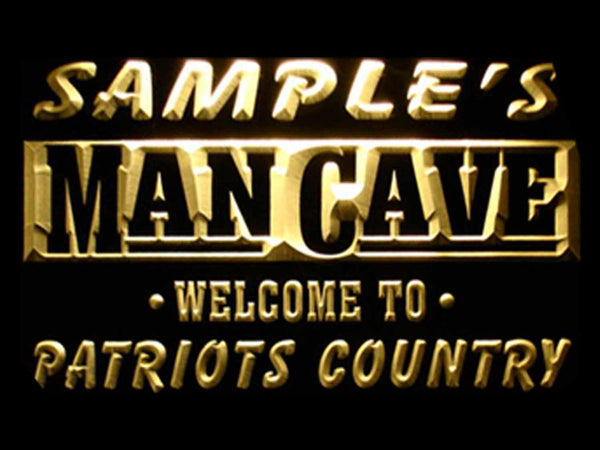 ADVPRO Name Personalized Custom Man Cave Patriots Country Pub Bar Beer Neon Sign st4-qf-tm - Yellow