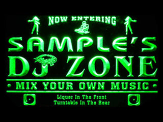 ADVPRO Name Personalized Custom DJ Zone Music Turntable Disco Bar Beer Neon Sign st4-qh-tm - Green
