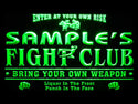 ADVPRO Name Personalized Custom Fight Club Bring Your Weapon Bar Beer Neon Sign st4-qj-tm - Green