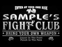 ADVPRO Name Personalized Custom Fight Club Bring Your Weapon Bar Beer Neon Sign st4-qj-tm - White