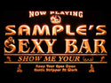 ADVPRO Name Personalized Custom Sexy Bar Now Playing Stripper Bar Beer Neon Sign st4-qk-tm - Orange