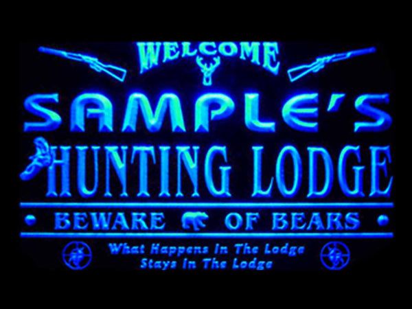 ADVPRO Name Personalized Custom Hunting Lodge Firearms Man Cave Bar Neon Sign st4-ql-tm - Blue