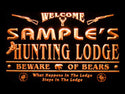 ADVPRO Name Personalized Custom Hunting Lodge Firearms Man Cave Bar Neon Sign st4-ql-tm - Orange