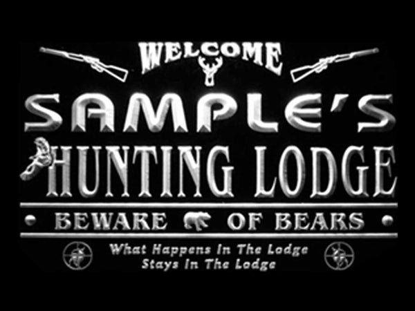 ADVPRO Name Personalized Custom Hunting Lodge Firearms Man Cave Bar Neon Sign st4-ql-tm - White