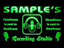 ADVPRO Name Personalized Custom Recording Studio Microphone Neon Light Sign st4-qm-tm - Green