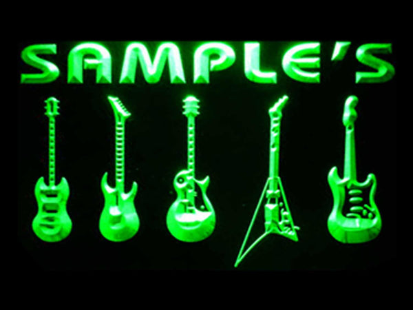 ADVPRO Name Personalized Custom Guitar Hero Weapon Band Music Room Bar Neon Sign st4-qp-tm - Green