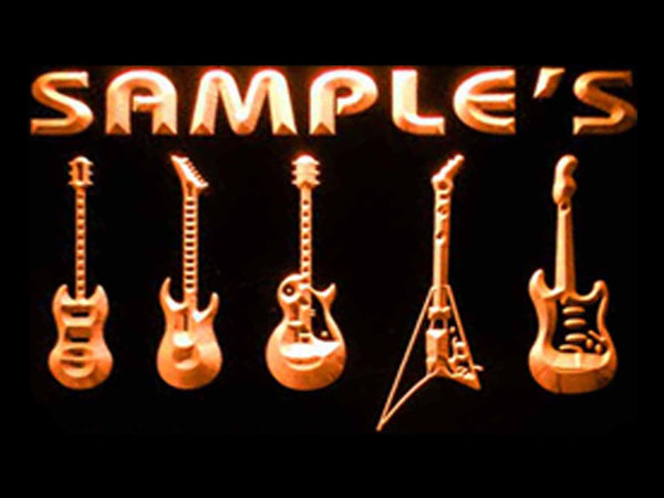 ADVPRO Name Personalized Custom Guitar Hero Weapon Band Music Room Bar Neon Sign st4-qp-tm - Orange