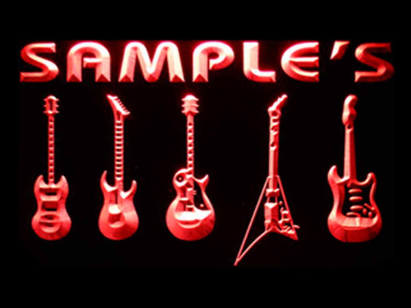ADVPRO Name Personalized Custom Guitar Hero Weapon Band Music Room Bar Neon Sign st4-qp-tm - Red