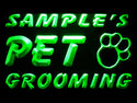 ADVPRO Name Personalized Custom Pet Grooming Paw Print Bar Beer Neon Light Sign st4-qq-tm - Green