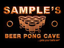 ADVPRO Name Personalized Custom Beer Pong Cave Bar Beer Neon Light Sign st4-qr-tm - Orange