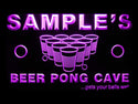 ADVPRO Name Personalized Custom Beer Pong Cave Bar Beer Neon Light Sign st4-qr-tm - Purple