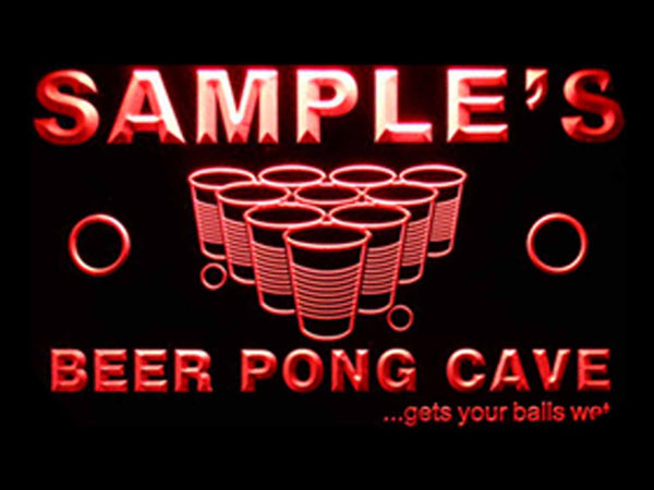 ADVPRO Name Personalized Custom Beer Pong Cave Bar Beer Neon Light Sign st4-qr-tm - Red