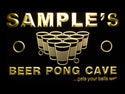 ADVPRO Name Personalized Custom Beer Pong Cave Bar Beer Neon Light Sign st4-qr-tm - Yellow