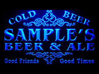 ADVPRO Name Personalized Custom Beer & Ale Vintage Bar Cold Beer Neon Light Sign st4-qs-tm - Blue