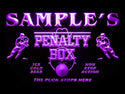 ADVPRO Name Personalized Custom Hockey Penatly Box Bar Beer Neon Sign st4-qt-tm - Purple