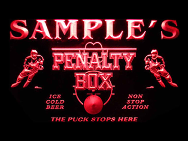 ADVPRO Name Personalized Custom Hockey Penatly Box Bar Beer Neon Sign st4-qt-tm - Red