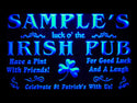 ADVPRO Name Personalized Custom Luck o' The Irish Pub St Patrick's Neon Light Sign st4-qv-tm - Blue