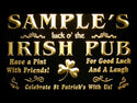 ADVPRO Name Personalized Custom Luck o' The Irish Pub St Patrick's Neon Light Sign st4-qv-tm - Yellow