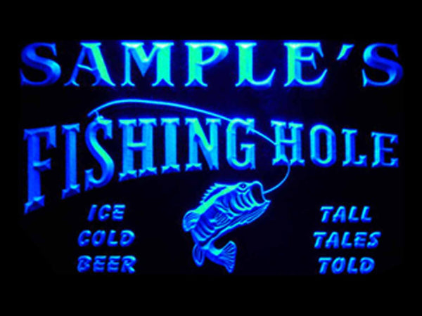 ADVPRO Name Personalized Custom Fly Fishing Hole Den Bar Beer Gift Neon Sign st4-qx-tm - Blue