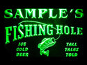 ADVPRO Name Personalized Custom Fly Fishing Hole Den Bar Beer Gift Neon Sign st4-qx-tm - Green