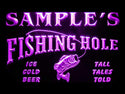ADVPRO Name Personalized Custom Fly Fishing Hole Den Bar Beer Gift Neon Sign st4-qx-tm - Purple