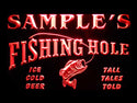 ADVPRO Name Personalized Custom Fly Fishing Hole Den Bar Beer Gift Neon Sign st4-qx-tm - Red