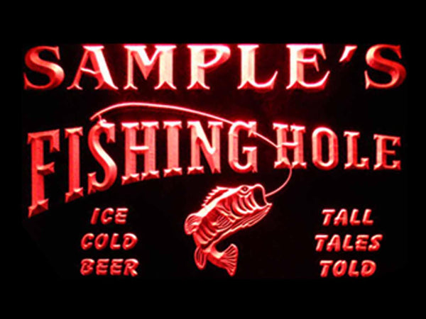 ADVPRO Name Personalized Custom Fly Fishing Hole Den Bar Beer Gift Neon Sign st4-qx-tm - Red
