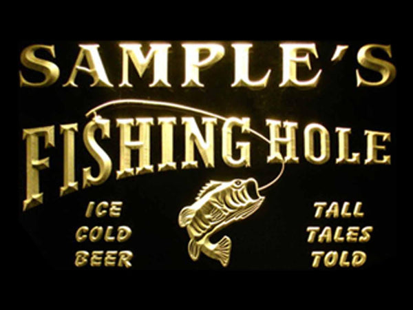 ADVPRO Name Personalized Custom Fly Fishing Hole Den Bar Beer Gift Neon Sign st4-qx-tm - Yellow