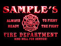 ADVPRO Name Personalized Custom Firefighter Fire Department Firemen Neon Sign st4-qy-tm - Red