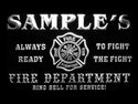 ADVPRO Name Personalized Custom Firefighter Fire Department Firemen Neon Sign st4-qy-tm - White