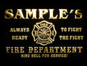 ADVPRO Name Personalized Custom Firefighter Fire Department Firemen Neon Sign st4-qy-tm - Yellow