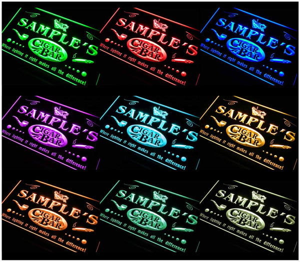 ADVPRO Name Personalized Custom Cigar Pipe Bar Lounge Neon Sign st4-qz-tm - Multicolor