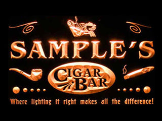 ADVPRO Name Personalized Custom Cigar Pipe Bar Lounge Neon Sign st4-qz-tm - Orange