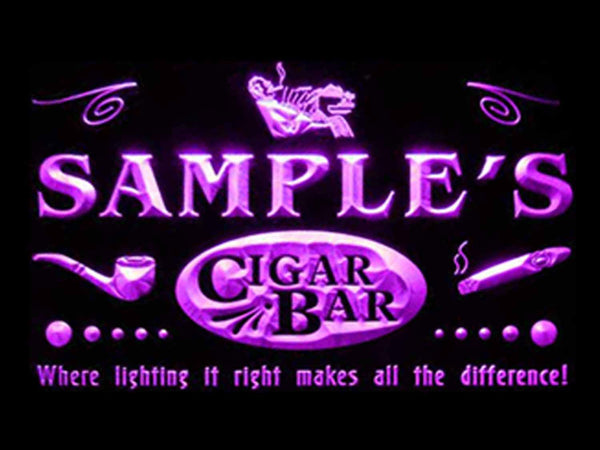 ADVPRO Name Personalized Custom Cigar Pipe Bar Lounge Neon Sign st4-qz-tm - Purple