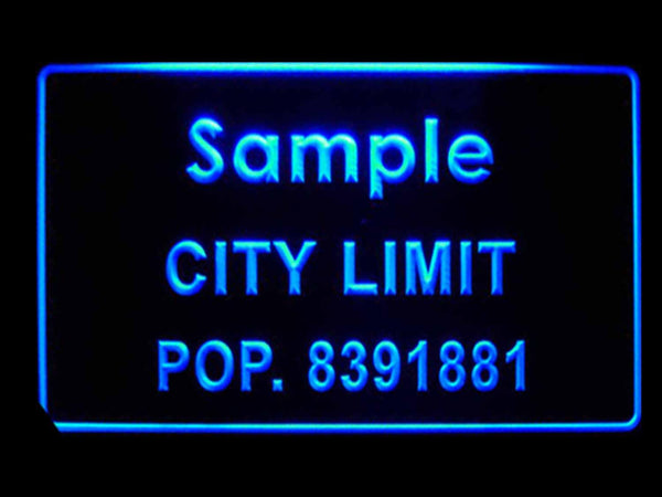 ADVPRO Personalized Custom City Limit Name with Population Decor Neon Sign st4-t-tm - Blue