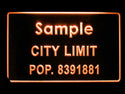 ADVPRO Personalized Custom City Limit Name with Population Decor Neon Sign st4-t-tm - Orange