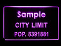 ADVPRO Personalized Custom City Limit Name with Population Decor Neon Sign st4-t-tm - Purple