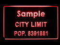 ADVPRO Personalized Custom City Limit Name with Population Decor Neon Sign st4-t-tm - Red