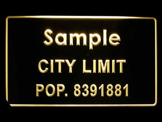 ADVPRO Personalized Custom City Limit Name with Population Decor Neon Sign st4-t-tm - Yellow