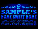 ADVPRO Name Personalized Custom Home Sweet Home Scottie Peace Love Neon Sign st4-ta-tm - Blue