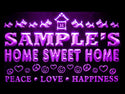 ADVPRO Name Personalized Custom Home Sweet Home Scottie Peace Love Neon Sign st4-ta-tm - Purple