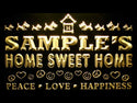 ADVPRO Name Personalized Custom Home Sweet Home Scottie Peace Love Neon Sign st4-ta-tm - Yellow